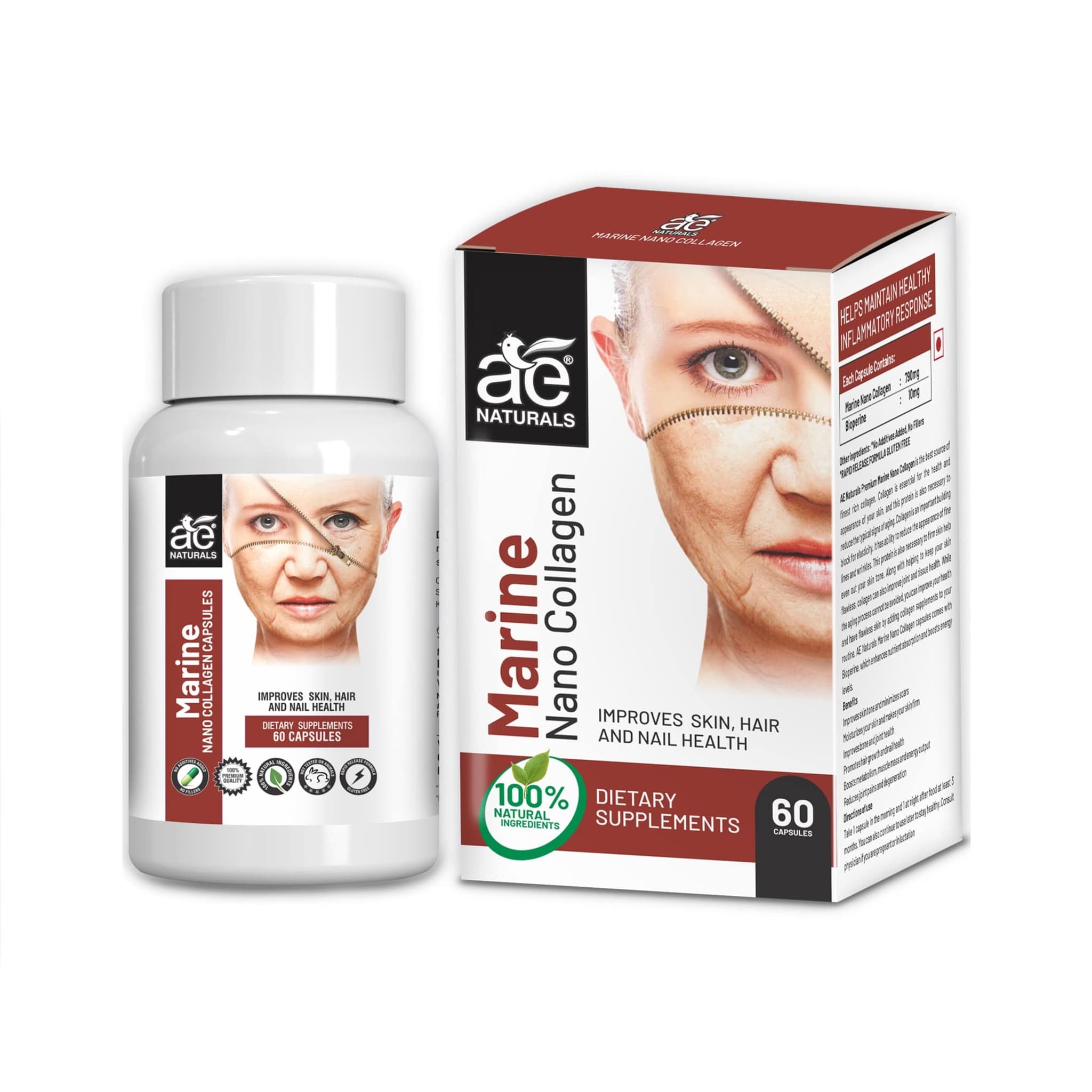 Marine Nano Collagen Capsules 60 Caps thumbnail 2