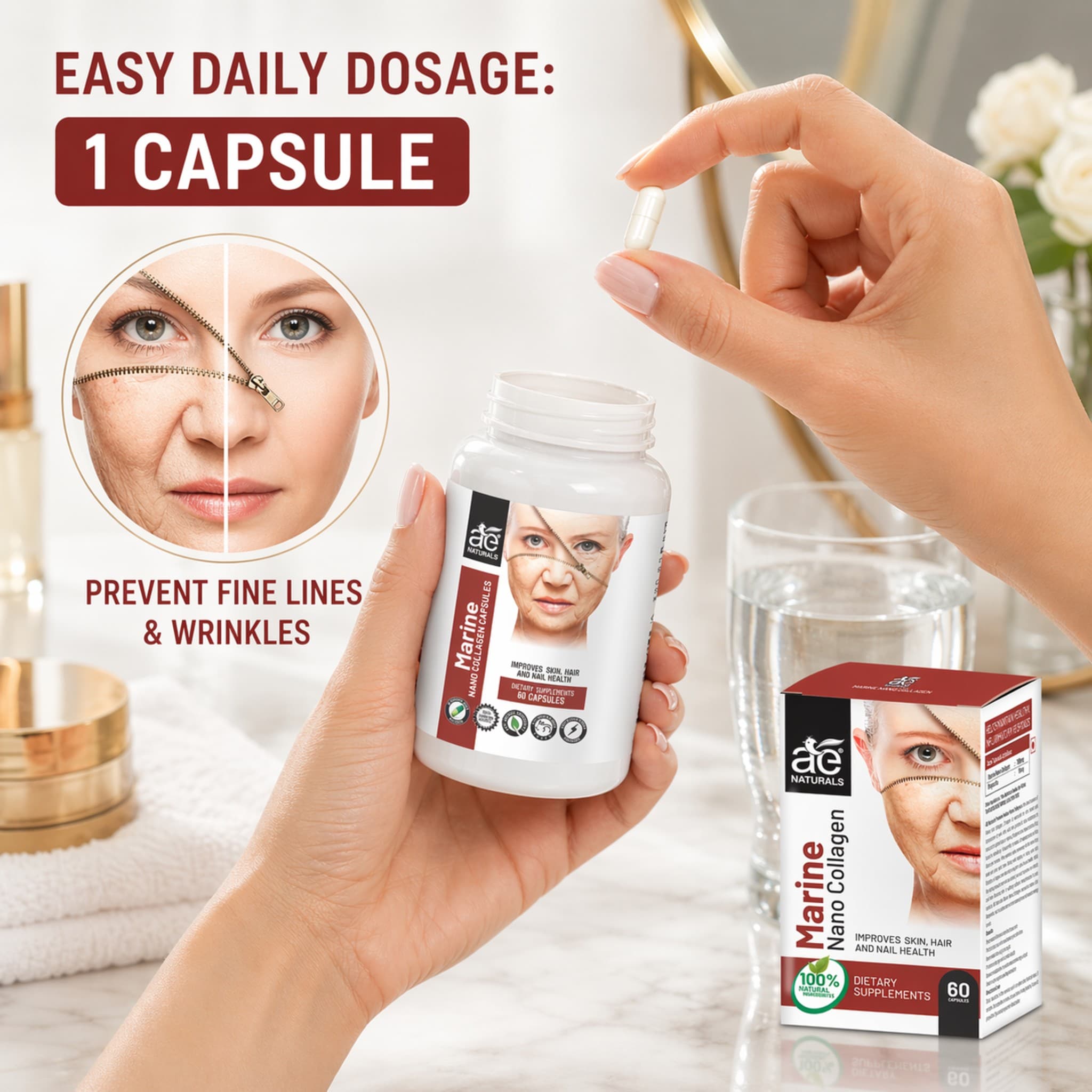 Marine Nano Collagen Capsules 60 Caps thumbnail 6