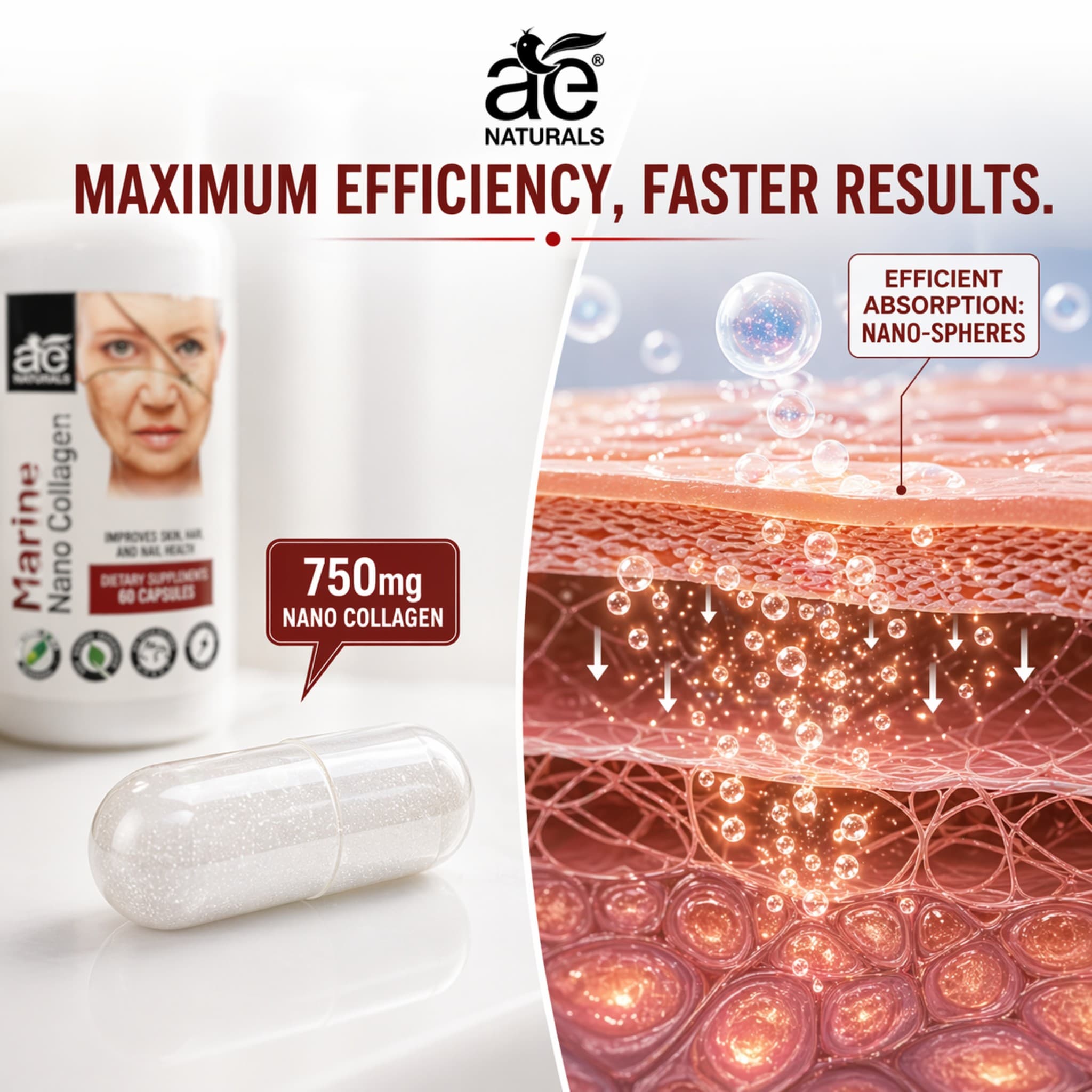Marine Nano Collagen Capsules 60 Caps thumbnail 7