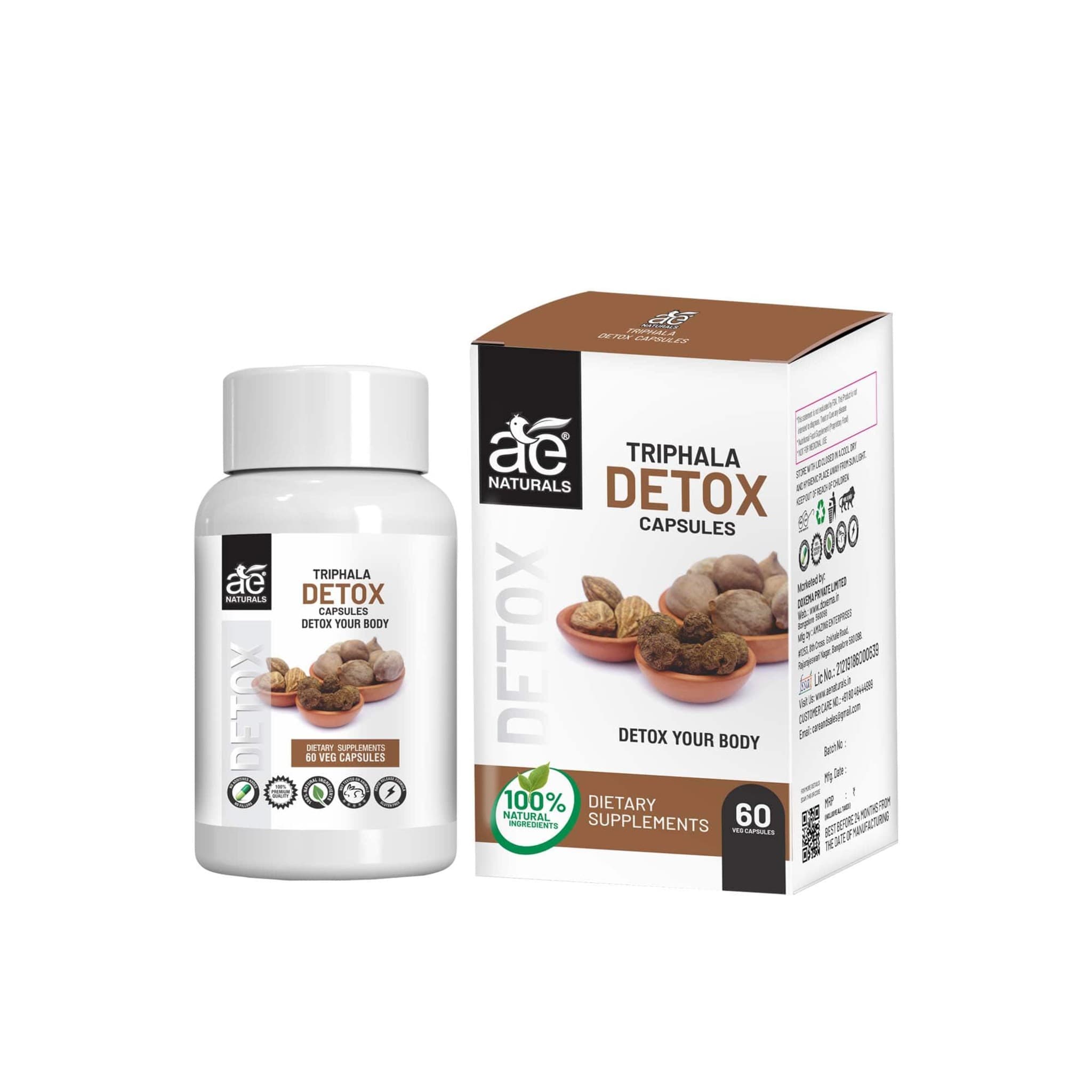 Triphala Body Cleanser and Detoxifier Capsules 60 Caps thumbnail 2