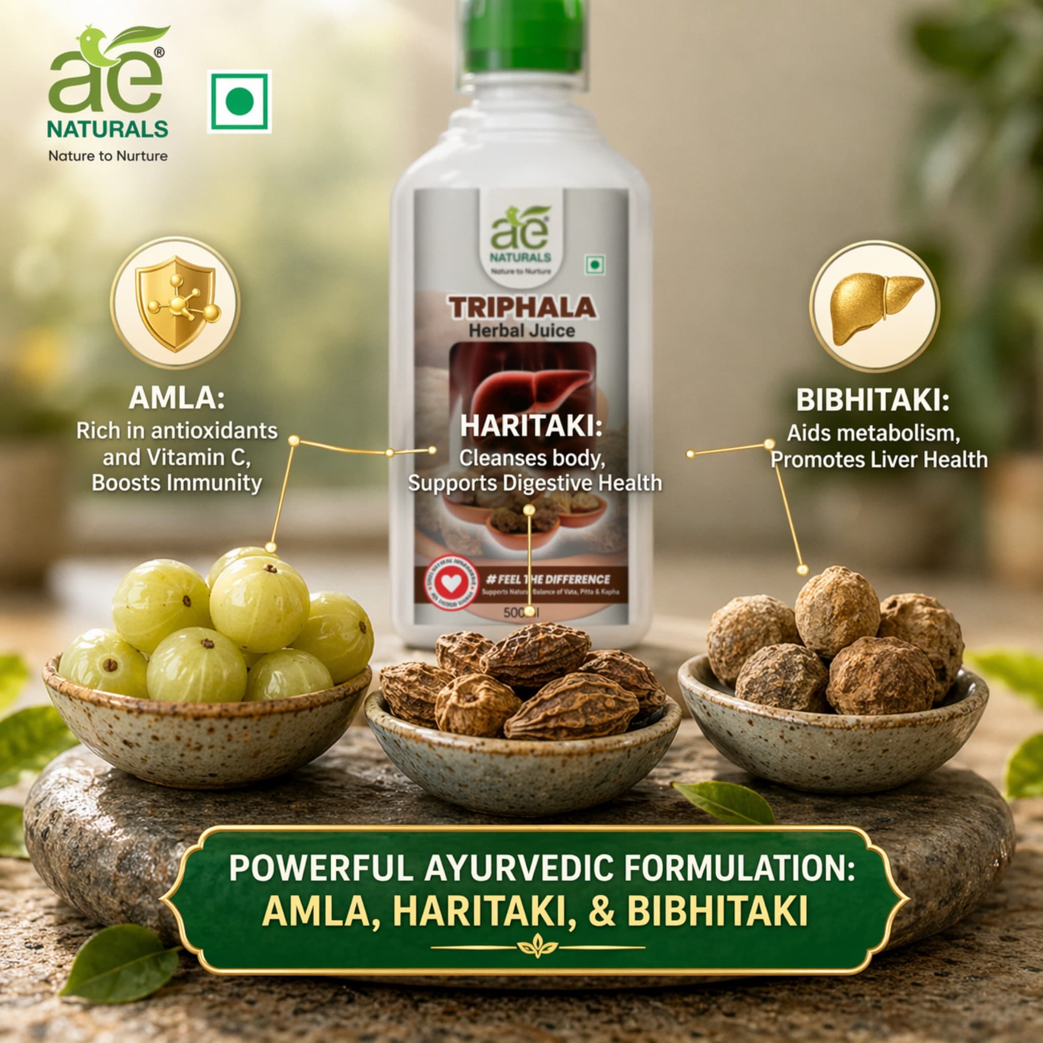 AE Naturals Triphala Herbal Juice 500ml thumbnail 5