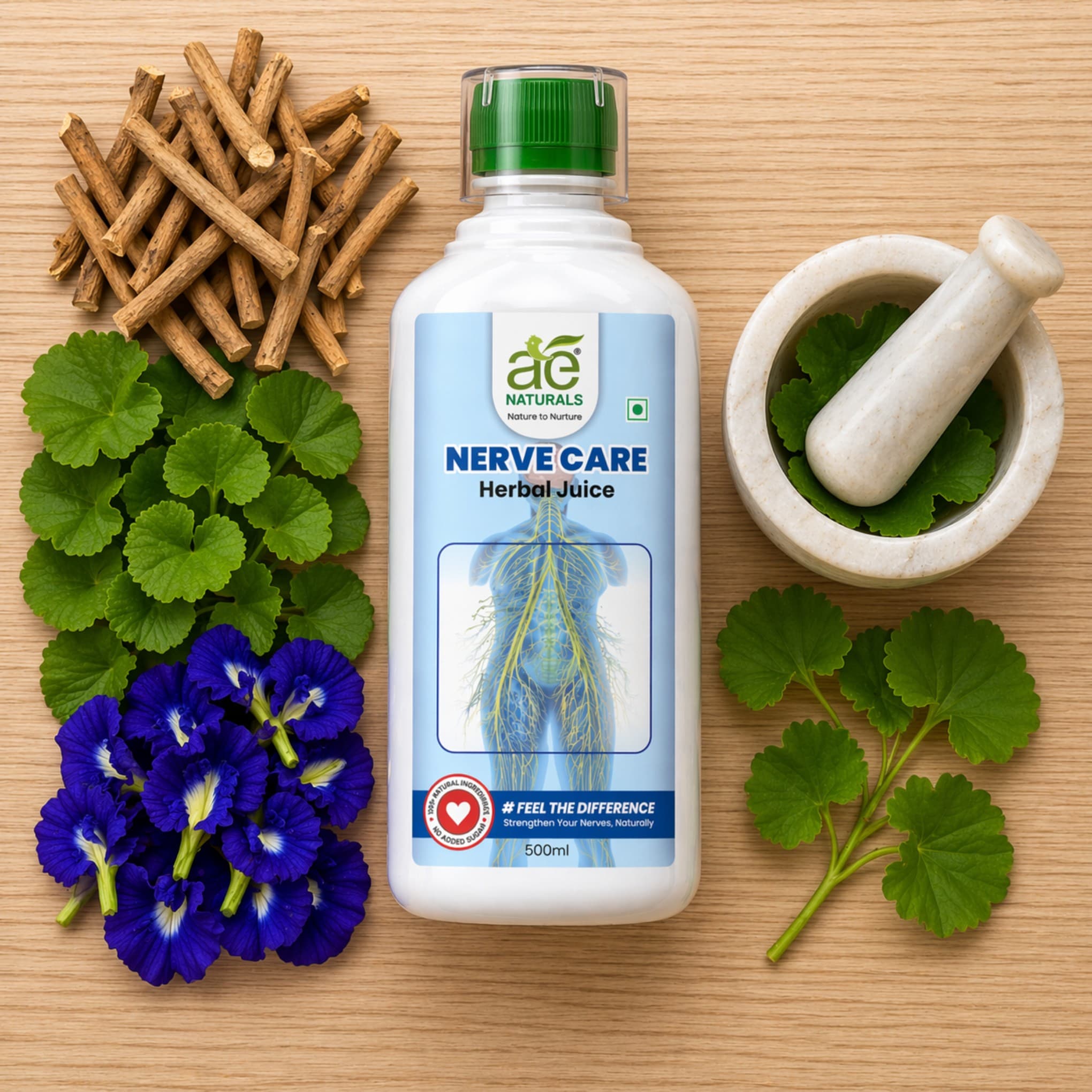 AE Naturals Nerve Care Herbal Juice 500ml thumbnail 3