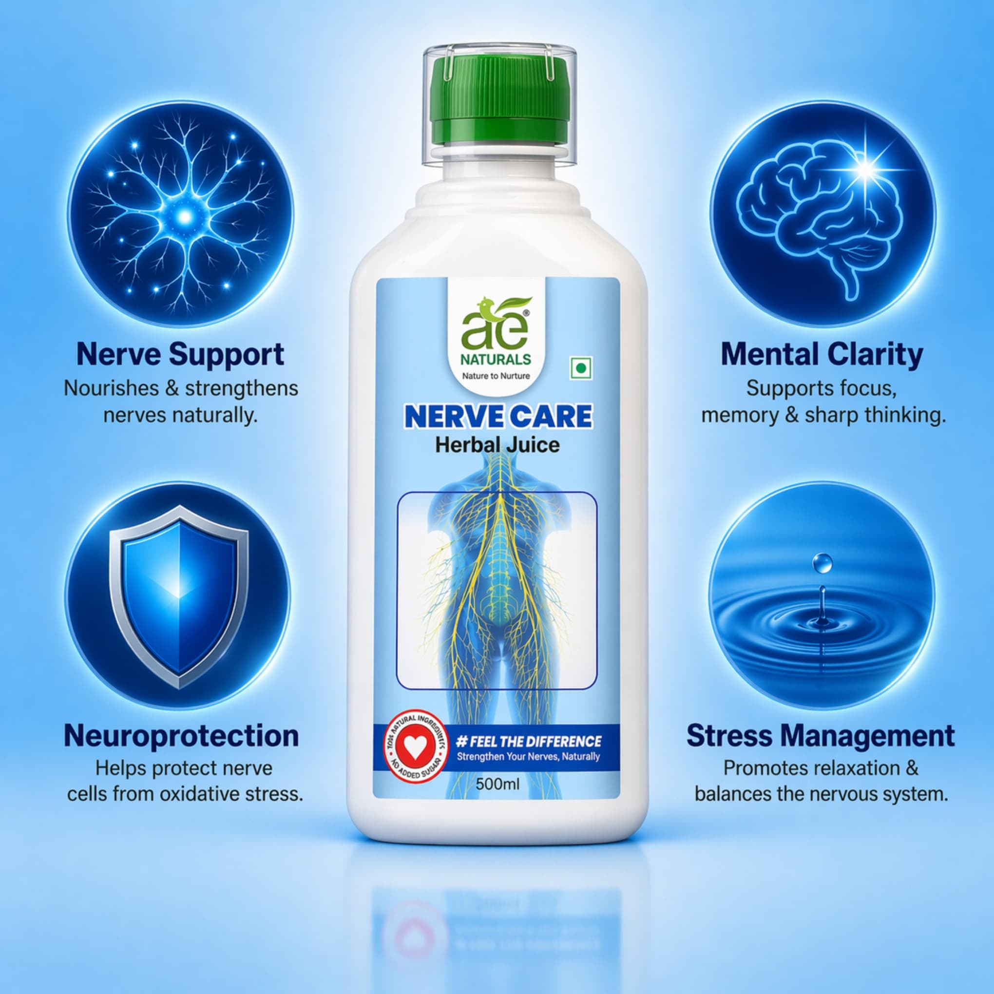 AE Naturals Nerve Care Herbal Juice 500ml thumbnail 4