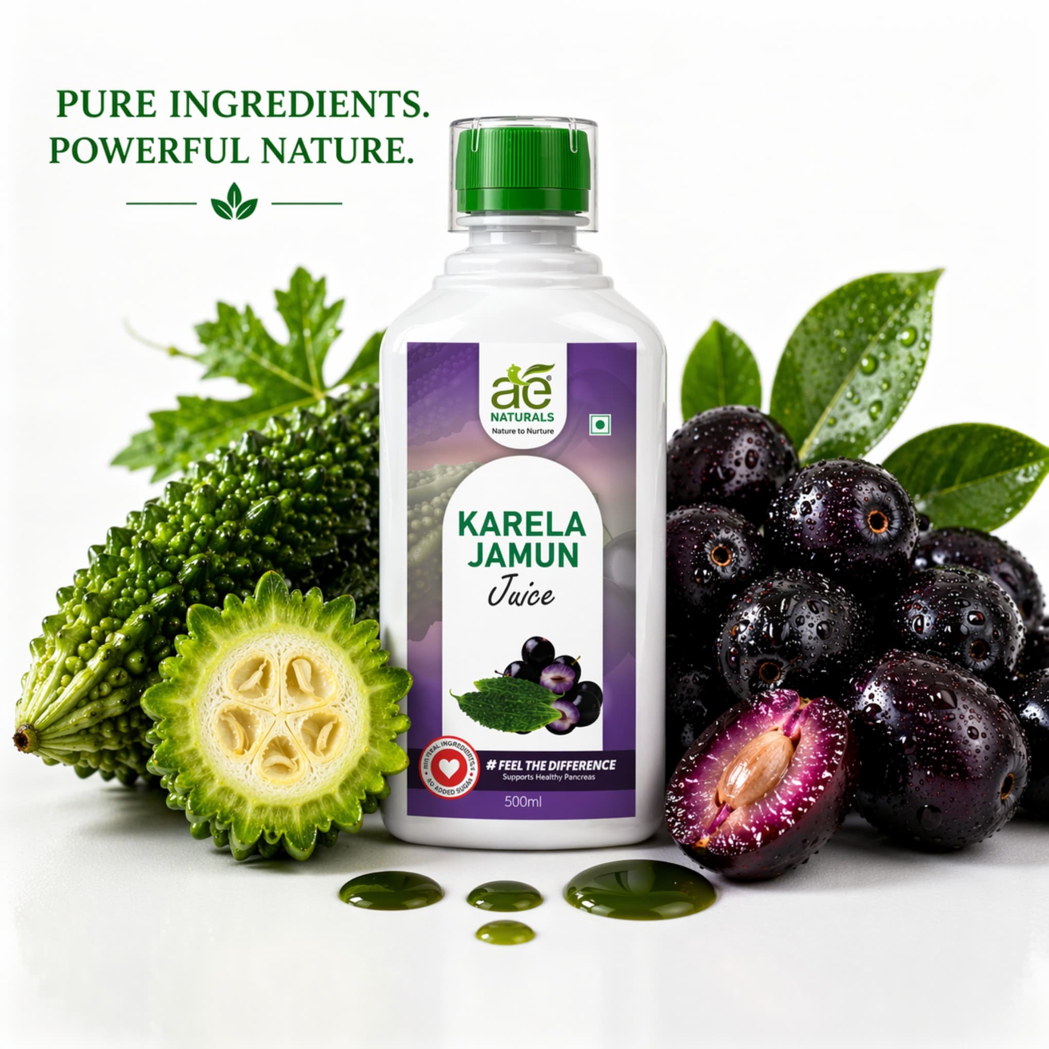 AE Naturals Karela Jamun Juice 500ml thumbnail 5