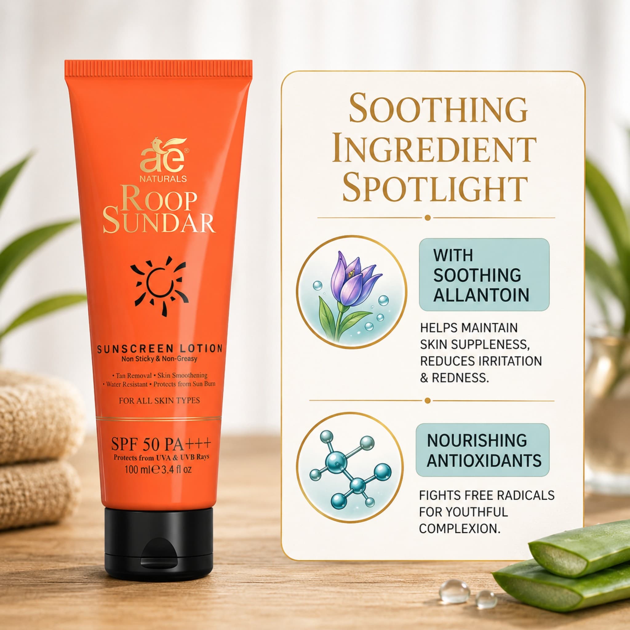Roop Sundar Sunscreen Lotion SPF 50+ 100ml thumbnail 4