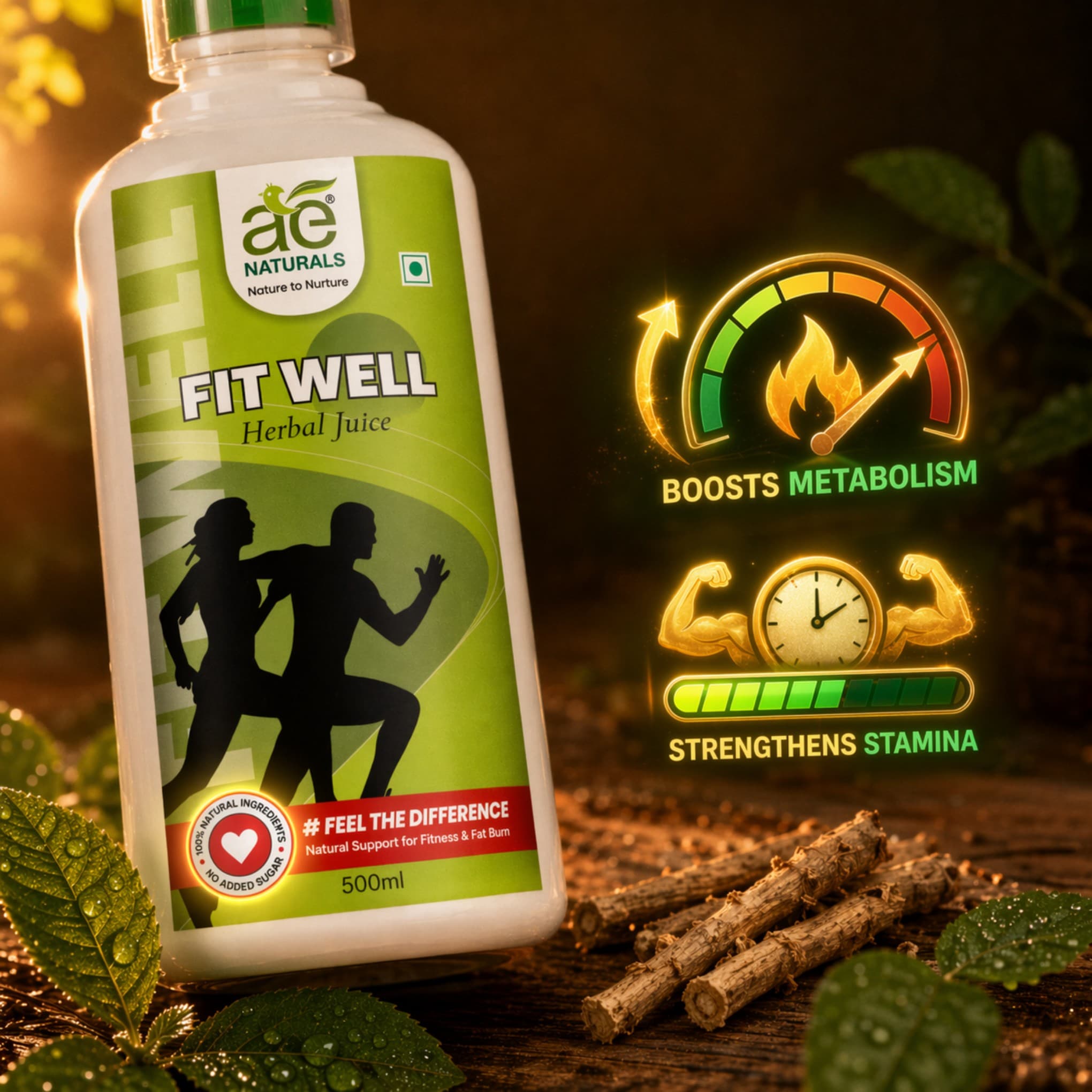 AE Naturals Fitwell Herbal Juice 500ml thumbnail 3