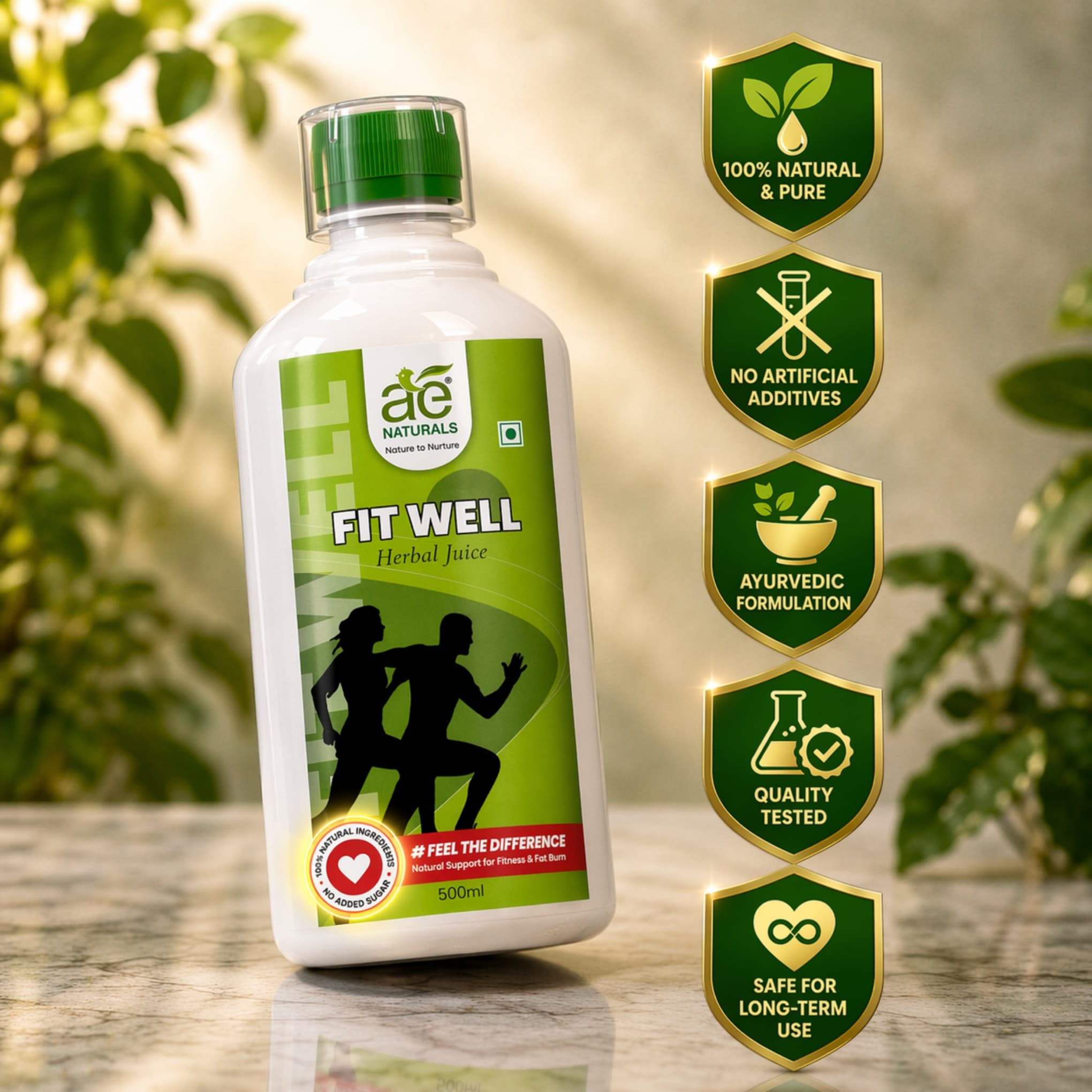 AE Naturals Fitwell Herbal Juice 500ml thumbnail 4