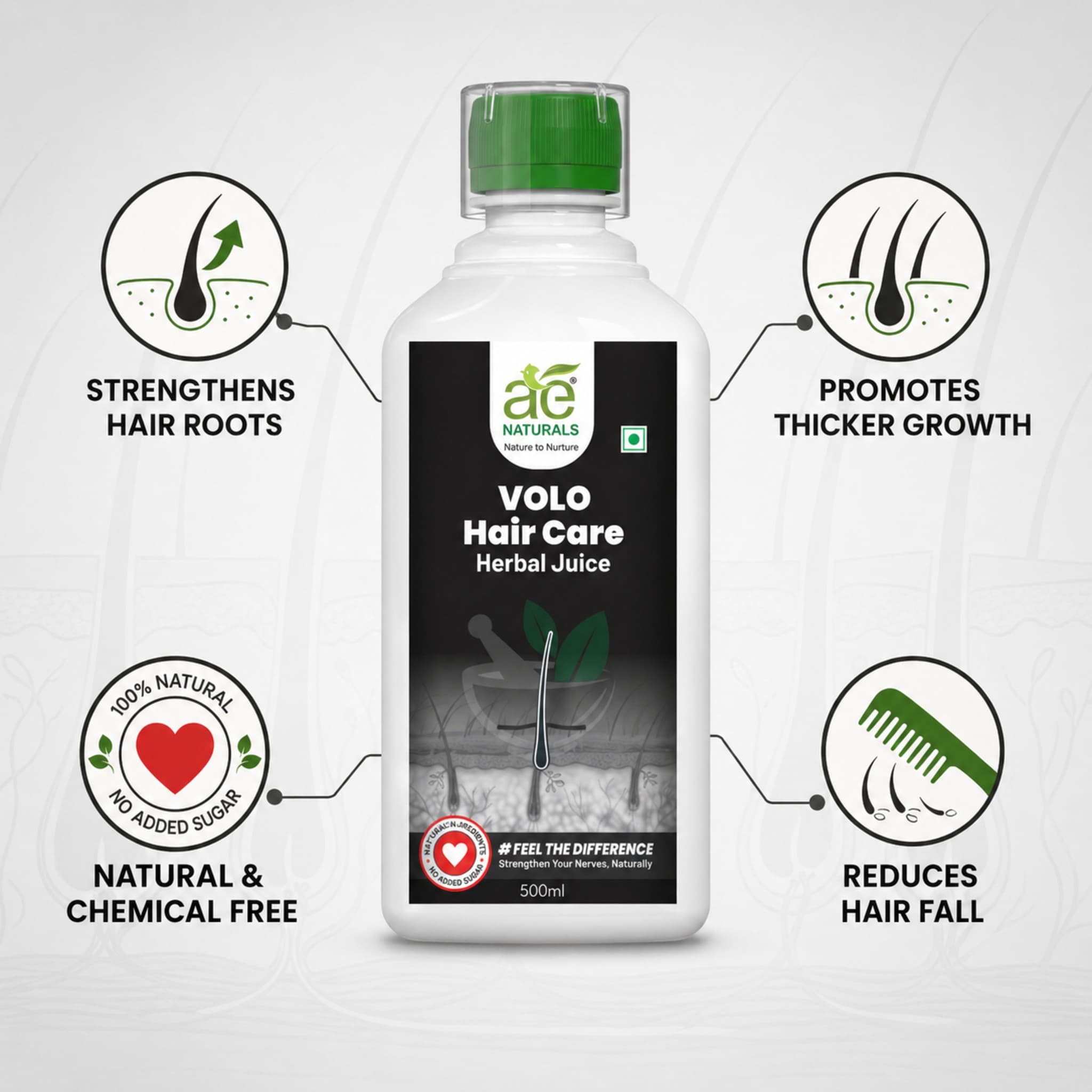 AE Naturals VOLO Hair Care Herbal Juice 500ml thumbnail 3