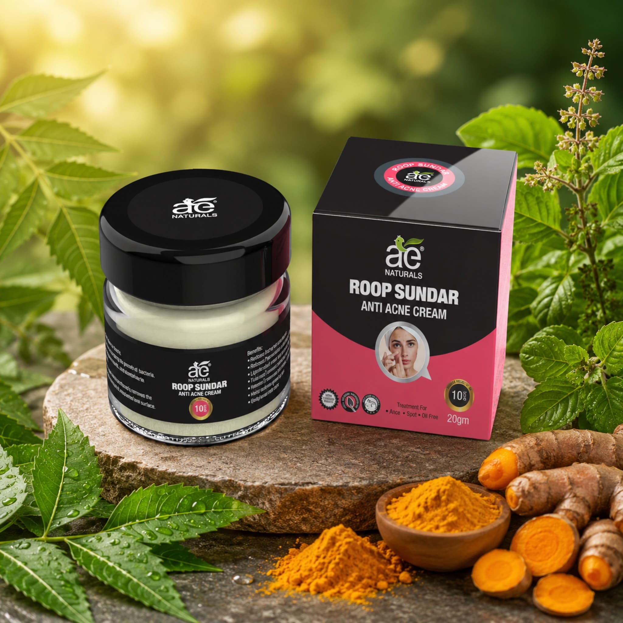 Roop Sundar Anti Acne Cream with Turmeric 20g thumbnail 2