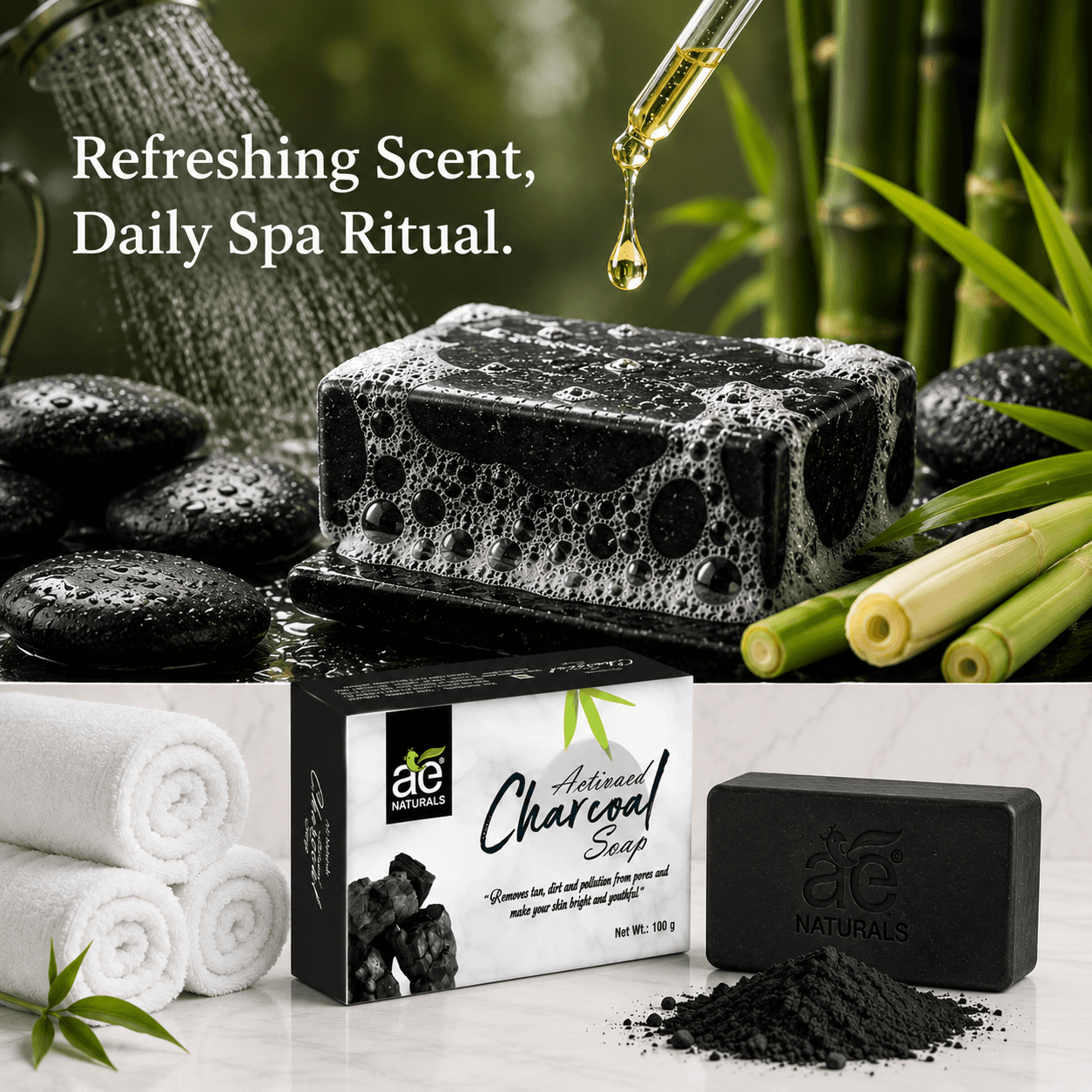 Activated Charcoal soap 100g thumbnail 3