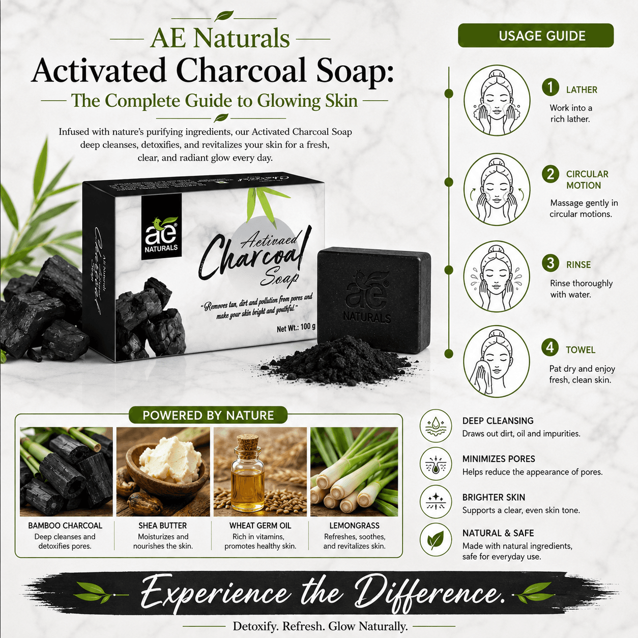 Activated Charcoal soap 100g thumbnail 5