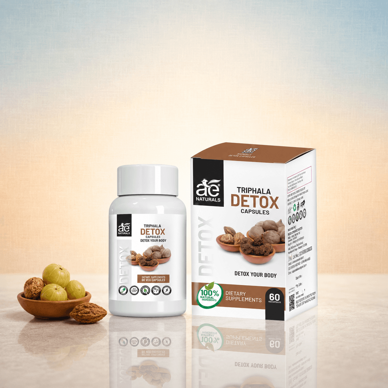 Triphala Body Cleanser and Detoxifier Capsules 60 Caps