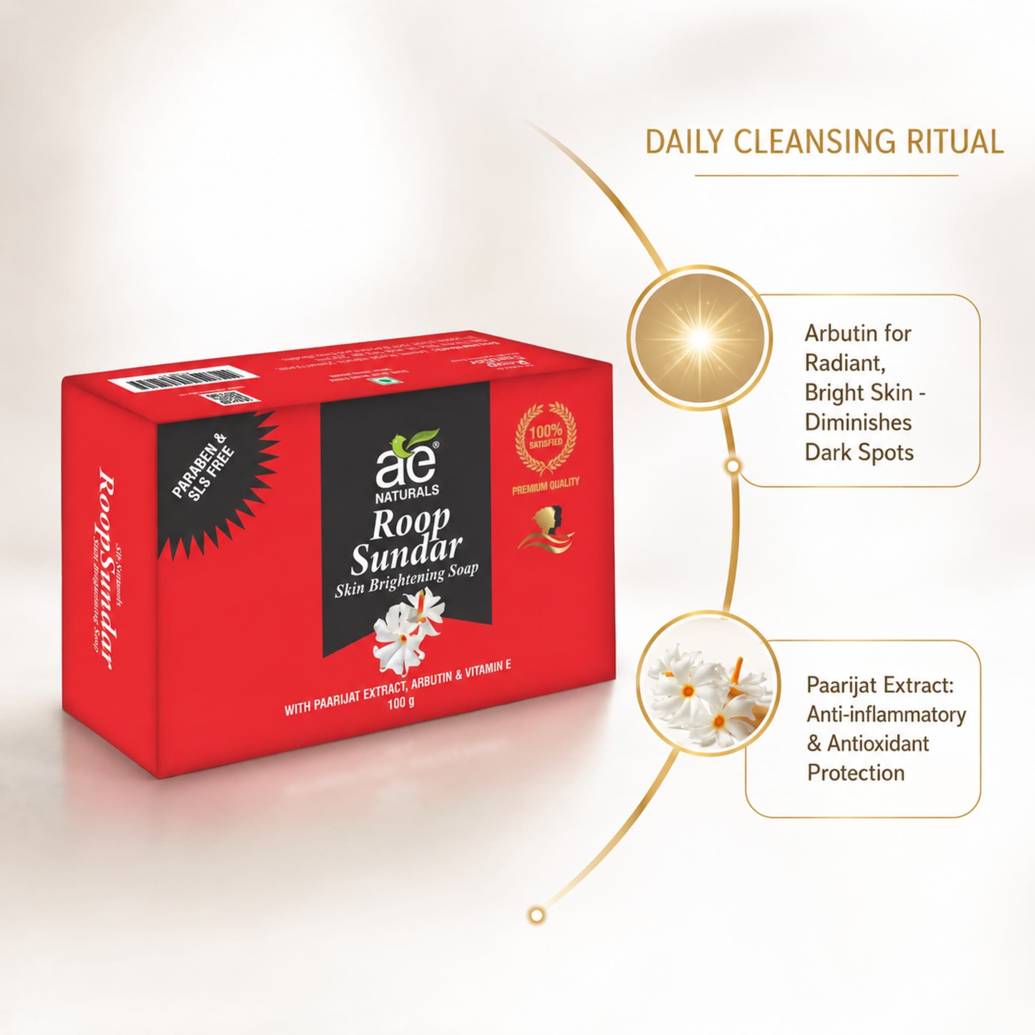 Roop Sundar Soap with Parijaat Extract 100g thumbnail 3