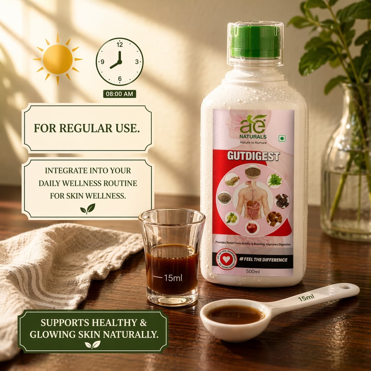 AE Naturals Gutdigest Herbal Juice 500ml thumbnail 5