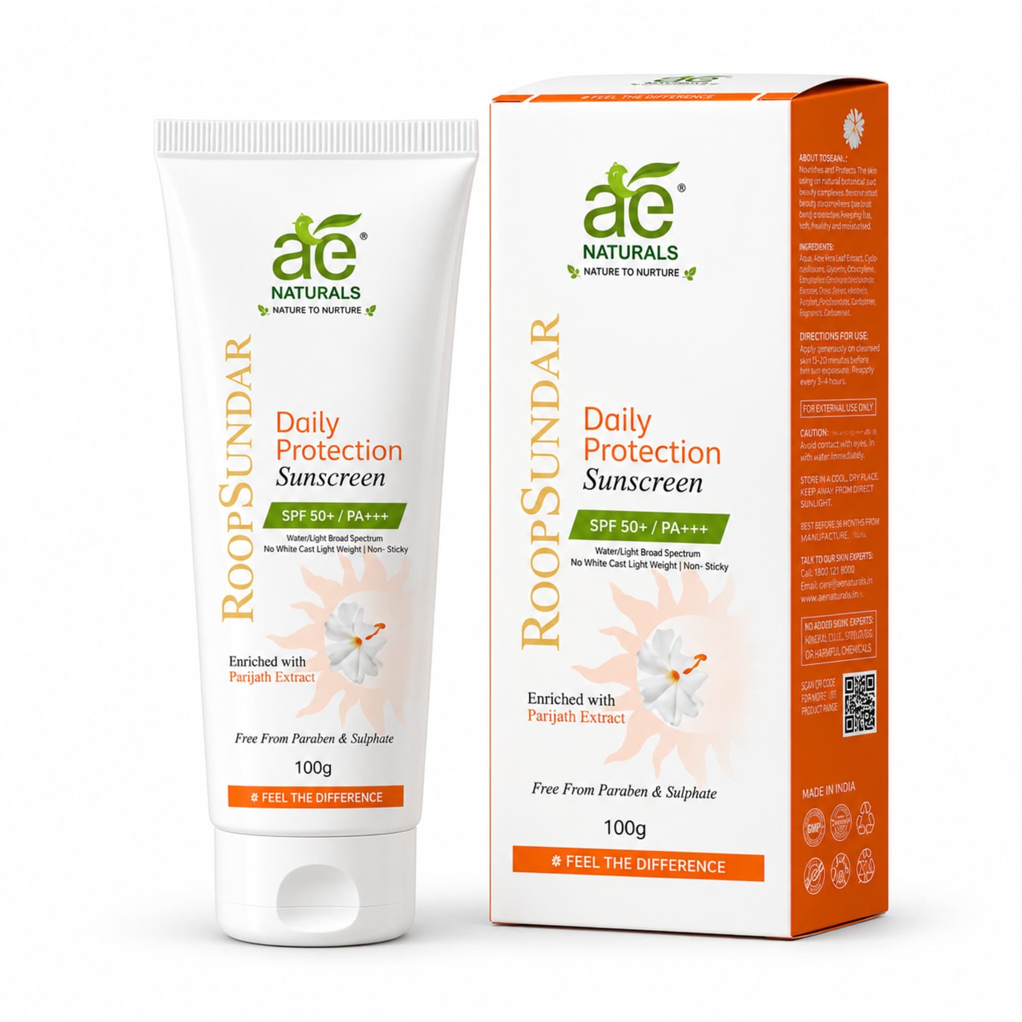 AE Naturals RoopSundar Daily Protection Sunscreen SPF 50+ PA+++